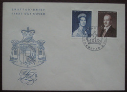 Liechtenstein FDC 1960 - Franz Josef II Und Gina Von Liechtenstein - Covers & Documents