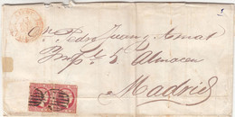 Espagne - Lettre De 1853 - Exp Vers Madrid - - Briefe U. Dokumente