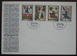 Liechtenstein FDC 1963 - Minnesänger - Covers & Documents