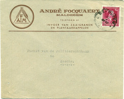 Zegel Nr 691op Briefomslag Van André Focquaert Te Maldegem - 1900 – 1949