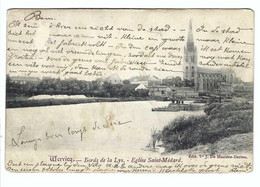 Wervik  Wervicq   -   Bords De La Lys - Eglise Saint-Médard   1905 (toestand Zie Scans) - Wervik