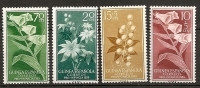 Guinée Espagnol 1959 N° 406 / 9 ** Enfance Indigène, Flore, Fleur Digitale, Fleur Du Ricin - Guinea Española