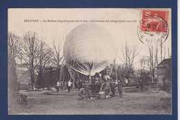 CPA [90] Territoire De Belfort > Belfort - Ville Montgolfière Ballon Rond Captif Télégraphie TSF Circulé - Belfort - Stadt