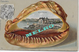 PORTUGAL-CASCAES - Postal Em Relevo - Chalet Palmella - Vista Inserida Em Uma Concha. (circulado Em 1905). - Lisboa