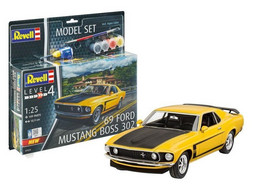 Revell - SET FORD MUSTANG BOSS 302 1969 + Peintures + Colle Maquette Kit Plastique Réf. 67025 Neuf 1/25 - Automobili