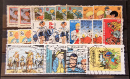 Belgique Belgium - 20 Timbres Thème BD Oblitérés - Sammlungen