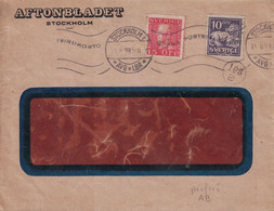 SUEDE - STOCKHOLM - PERFORATION A.B. - LETTRE ENTETE AFTONBLADET STOCKHOLM - LE 14-8-1928. - Storia Postale