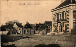 CPA AUBY 1921 - La Mairie Et Le Place (512479) - Auby