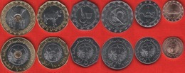 Mauritania Set Of 6 Coins: 1/5 - 20 Ouguiya 2017-2018 UNC - Mauretanien