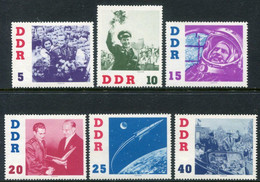 DDR / E. GERMANY 1961 Visit Of Astronaut Titov MNH / **  Michel  863-68 - Nuevos