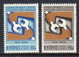 CYPRUS - 1969 ILO INTERNATIONAL LABOUR ORGANISATION SET (2V) FINE MNH ** SG327-328 - OIT