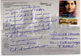 Timbre Stamp Avec TABS " Personnage " Batia Makov " Sur Cp , Carte , Postcard Du ?? - Brieven En Documenten