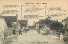 89 - Saint Clement - Rue De La Mairie (animée 1915) - Saint Clement