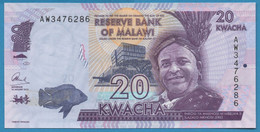 MALAWI 20 KWACHA 01.01.2015 # AW3476286 P# 63b Lazalo Mkhuzo Jere - Malawi