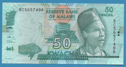 MALAWI 50 KWACHA 01.01.2016 # BC5657498 P# 64c Elephant, Safari Jeep - Malawi