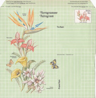 Aerogramme - Aërogram - Disa Uiflora (in Stamp) And Other Flowers And Butterflies - Luchtpost