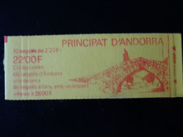 Andorre Français Carnet Neuf Année 1988 (timbre N° 366) - Carnets