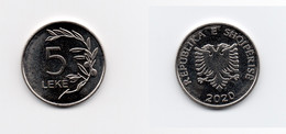 5 Leke – Albanie – 2020 – Aigle Impérial – Nickel Acier – État SUP – KM 76 - Albanie