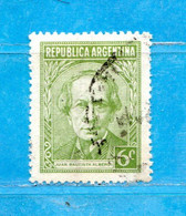 Delcampe - (Us.7) Argentina ° 1935-36 - Personnages Célèbres. ( Alberdi ) Yv. 369  Oblitérer.  Come Scansione. - Gebruikt