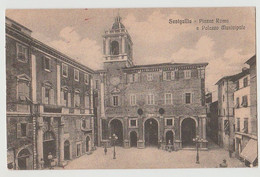 SENIGALLIA  ANCONA PIAZZA ROMA E PALAZZO MUNICIPALE F/P VIAGGIATA 1920 - Senigallia