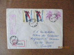 RECOMMANDE 9-7 32 POZNAN TIMBRES CHALLENGE 1934 CACHET ROSE OCENZUROWANO - Franking Machines (EMA)