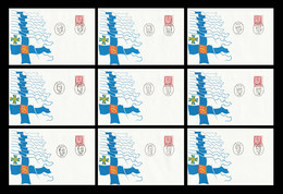 FINLAND 1992 Finnish Presidents: Set Of 9 Comemmorative Covers CANCELLED - Brieven En Documenten