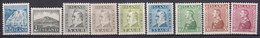 ISLANDE - 1935/1937 - YVERT N° 158/166 * MLH - COTE = 109 EUR. - Neufs