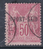 Port-Saïd N° 15 O  Partie De Série : 50 C. Rose, Type II, Oblitération Moyenne, TB - Oblitérés