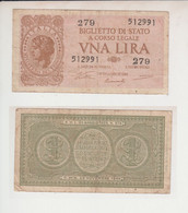 1 Lira Luogotenenza 1944 (ventura-simoneschi-giovinco) - Regno D'Italia – 1 Lire