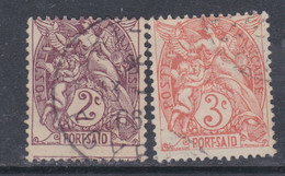 Port-Saïd N° 21 + 22 O  Les 2 Valeurs, Oblitération Moyenne Et Légère, Sinon TB - Usados