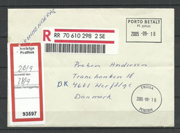 DENMARK 2005 Registered Cover - Storia Postale