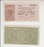 1 Lira Luogotenenza 1944 (Bolaffi Cavallaro Giovinco) - Regno D'Italia – 1 Lira