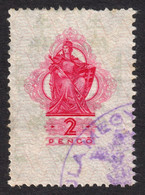 Patrona Hungariae 1934 Hungary  Hongrie Revenue Tax Fiscal Stamp COAT Of ARMS 2 P Used - CROWN SWORD Postmark GYULA City - Steuermarken