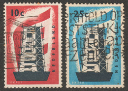 1956 Netherlands - Tower Symbol Logo - EUROPA CEPT Europe - USED - Postmark UNESCO - 1956