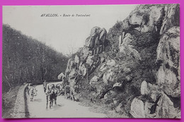 Cpa Avallon Route De Pontaubert Carte Postale 89 Yonne - Avallon