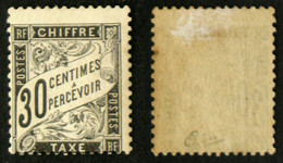 N° TAXE 18 30c Noir Neuf N* TB Cote 375€ Signé Calves - 1859-1959 Mint/hinged