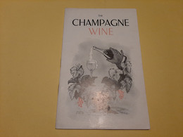 Plaquette The Champagne Wine Illustré Par André Giroux Histoire Vignoble Vinification Oenologie - Otros & Sin Clasificación