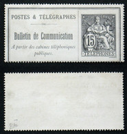 TELEPHONE N° 23 15c Noir NEUF NSG TB Cote 130€ Signé Calves - Telegraphie Und Telefon