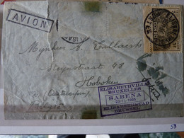 BELGIAN CONGO BELGE :  1936  - N° 191 SUR   LETTRE De ELISABETHVILLE VERS ANVERS 16€ Déchirée - Briefe U. Dokumente