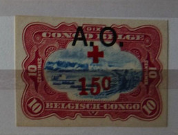 RUANDA - URUNDI:  1918  - N° 37 NON Dentelé  CROIX - ROUGE  IMPERF - Ongebruikt