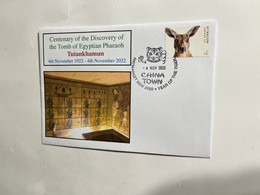 (3 L 12) Egypt - Centenary Discovery Of The Tomb Of Egyptian Pharaoh Tutankhamun (4-11-1922 / 4-11-2022) Kangaroo Stamp - Cartas