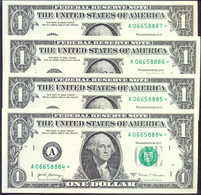 USA 1 Dollar 2017A  A  - UNC # P- 544b < A - Boston MA >  STAR Note - Replacement - Billetes De La Reserva Federal (1928-...)