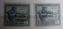 RUANDA - URUNDI:  1924  - N° 56   *   Surcharge Déplacée Curiosité - Unused Stamps