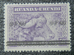 RUANDA - URUNDI:  1941  - N° 115 -CU   **   SURCHARGE DOUBLE      RARE - Ongebruikt