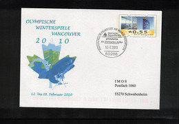 Germany / Deutschland 2010 Olympic Games Vancouver Interesting Cover - Winter 2010: Vancouver