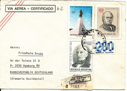 Argentina Registered Cover Sent To Germany 27-10-1979 With Topic Stamps - Lettres & Documents