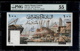 ALGERIA  1964 BANKNOTES 100 DINAR PMG 55 UNC !! - Algérie