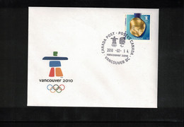 Canada 2010 Olympic Games Vancouver - Gold Medals Fdc - Hiver 2010: Vancouver