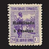GUINEA.ESPAÑA.1942.Tipos.3p S 20c.MNH.Edifil 267. - Guinea Española