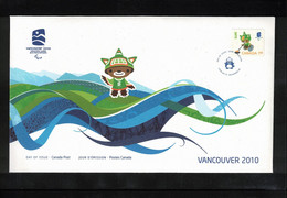 Canada 2009 Paralympic Games Vancouver  FDC - Winter 2010: Vancouver